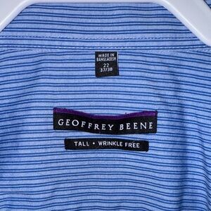 Geoffrey Beene Men's Blue Pinstripe Dress Shirt